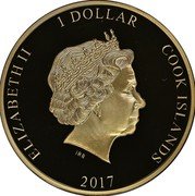 Cook Islands 1 Dollar (Elizabeth II Princess Diana attending Swan Lake) ELIZABETH II 1 DOLLAR COOK ISLANDS IRB 2017 coin obverse Cook Islands 1 Dollar (Elizabeth II Princess Diana attending Swan Lake) ELIZABETH II 1 DOLLAR COOK ISLANDS IRB 2017 coin obverse