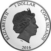 Cook Islands 1 Dollar Elizabeth II Queen Elizabeth II's 90th Birthday 2016  BU ELIZABETH II 1 DOLLAR COOK ISLANDS IRB 2016 coin obverse