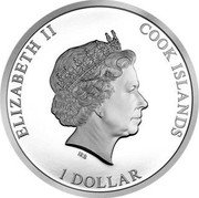 Cook Islands 1 Dollar Elizabeth II Royal Wedding. Harry and Meghan 2018  Proof ELIZABETH II COOK ISLANDS IRB 1 DOLLAR coin obverse Cook Islands 1 Dollar Elizabeth II Royal Wedding. Harry and Meghan 2018  Proof ELIZABETH II COOK ISLANDS IRB 1 DOLLAR coin obverse