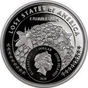 Cook Islands 1 Dollar Elizabeth II State of Deseret 2020  Proof LOST STATES OF AMERICA E PLURIBUS UNUM ELIZABETH II 1 DOLLAR COOK ISLANDS IRB 2020 coin obverse Cook Islands 1 Dollar Elizabeth II State of Deseret 2020  Proof LOST STATES OF AMERICA E PLURIBUS UNUM ELIZABETH II 1 DOLLAR COOK ISLANDS IRB 2020 coin obverse