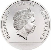 Cook Islands 1 Dollar Elizabeth II Winter Wonderland Globe 2019  Prooflike ELIZABETH II 1 DOLLAR COOK ISLANDS IRB coin obverse
