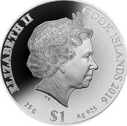 Cook Islands 1 Dollar First Fleet to Federation - First Crossing of the Blue Mountains 2016 IRB ELIZABETH II COOK ISLANDS 2016 25 G $1 AG 925 coin obverse