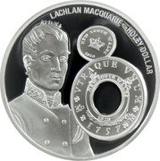 Cook Islands 1 Dollar First Fleet to Federation - Lachlan Macquarie 2016 LACHLAN MACQUARIE HOLEY DOLLAR coin reverse