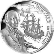 Cook Islands 1 Dollar Governor Phillip. The First Fleet 2016 GOVERNOR PHILLIP - THE FIRST FLEET coin reverse