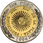 Argentina 1 Peso (Pattern) UN PESO PROVINCIAS DEL RIO DE LA PLATA 1994 coin reverse Argentina 1 Peso (Pattern) UN PESO PROVINCIAS DEL RIO DE LA PLATA 1994 coin reverse