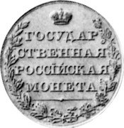 Russia 1 Rouble (Alexander I Pattern) KM# Pn67 ГОСУДАР СТВЕННАЯ РОССЇЙСКАЯ МОНЕТА coin reverse Russia 1 Rouble (Alexander I Pattern) KM# Pn67 ГОСУДАР СТВЕННАЯ РОССЇЙСКАЯ МОНЕТА coin reverse