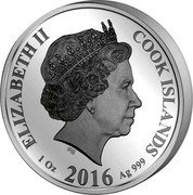 Cook Islands 10 Dollars Crane Gate in Gdansk. Poland 2016 ELIZABETH II COOK ISLANDS 1 OZ 2016 AG 999 IRB coin obverse Cook Islands 10 Dollars Crane Gate in Gdansk. Poland 2016 ELIZABETH II COOK ISLANDS 1 OZ 2016 AG 999 IRB coin obverse