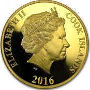 Cook Islands 10 Dollars Detective Conan 20th Anniversary 2016 Proof ELIZABETH II COOK ISLANDS IRB 2016 coin obverse Cook Islands 10 Dollars Detective Conan 20th Anniversary 2016 Proof ELIZABETH II COOK ISLANDS IRB 2016 coin obverse