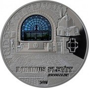 Cook Islands 10 Dollars Elizabeth II Dominus Flevit 2015  Proof WINDOWS OF HEAVEN DOMINUS FLEVIT JERUSALEM 2015 coin reverse