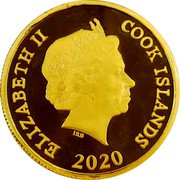 Cook Islands 10 Dollars Elizabeth II Girl with a Pearl Earring 2020 ELIZABETH II COOK ISLANDS IRB 2020 coin obverse Cook Islands 10 Dollars Elizabeth II Girl with a Pearl Earring 2020 ELIZABETH II COOK ISLANDS IRB 2020 coin obverse