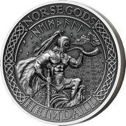 Cook Islands 10 Dollars Heimdall 2016 Antiqued NORSE GODS ᚻᛖᛁᛗᚦᚨᛚᛚ HEIMDALL coin reverse Cook Islands 10 Dollars Heimdall 2016 Antiqued NORSE GODS ᚻᛖᛁᛗᚦᚨᛚᛚ HEIMDALL coin reverse