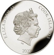 Cook Islands 10 Dollars Elizabeth II Hello Kitty 2022  Proof ELIZABETH II COOK ISLANDS IRB 2022 coin obverse Cook Islands 10 Dollars Elizabeth II Hello Kitty 2022  Proof ELIZABETH II COOK ISLANDS IRB 2022 coin obverse
