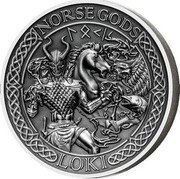 Cook Islands 10 Dollars Elizabeth II Loki 2016 Antique Finish NORSE GODS ᛚᛟᚲᛁ LOKI coin reverse Cook Islands 10 Dollars Elizabeth II Loki 2016 Antique Finish NORSE GODS ᛚᛟᚲᛁ LOKI coin reverse