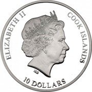 Cook Islands 10 Dollars Elizabeth II Lord Adinath 2015  Proof ELIZABETH II COOK ISLANDS IRB 10 DOLLARS coin obverse