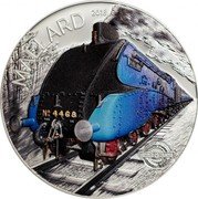 Cook Islands 10 Dollars Elizabeth II Mallard 2018  Proof MALLARD 2018 SPIRIT OF TRAINS coin reverse Cook Islands 10 Dollars Elizabeth II Mallard 2018  Proof MALLARD 2018 SPIRIT OF TRAINS coin reverse