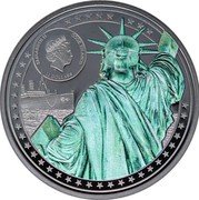 Cook Islands 10 Dollars (Elizabeth II Miss Liberty) ELIZABETH II COOK ISLANDS IRB 10 DOLLARS coin obverse Cook Islands 10 Dollars (Elizabeth II Miss Liberty) ELIZABETH II COOK ISLANDS IRB 10 DOLLARS coin obverse