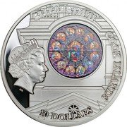 Cook Islands 10 Dollars Elizabeth II Storkyrkan Church 2015  Proof ELIZABETH II COOK ISLANDS IRB 10 DOLLARS coin obverse
