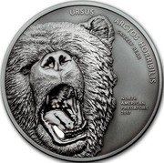 Cook Islands 10 Dollars (Grizzly Bear) 2017 GRIZZLY BEAR NORTH AMERICAN PREDATORS URSUS ARCTOS HORRIBILIS coin reverse Cook Islands 10 Dollars (Grizzly Bear) 2017 GRIZZLY BEAR NORTH AMERICAN PREDATORS URSUS ARCTOS HORRIBILIS coin reverse