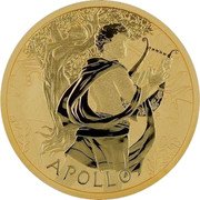 Tuvalu 100 Dollars Apollo 2023 P BU P APOLLO coin reverse