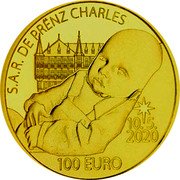 Luxembourg 100 Euro (Prince Charles of Luxembourg) S.A.R. DE PRËNZ CHARLES 10. 5. 2020 100 EURO coin reverse Luxembourg 100 Euro (Prince Charles of Luxembourg) S.A.R. DE PRËNZ CHARLES 10. 5. 2020 100 EURO coin reverse