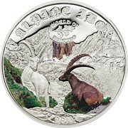 Cook Islands 2 Dollars Elizabeth II Alpine Ibex 2016Â Proof ALPINE IBEX WORLD OF HUNTING coin reverse Cook Islands 2 Dollars Elizabeth II Alpine Ibex 2016Â Proof ALPINE IBEX WORLD OF HUNTING coin reverse