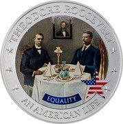Cook Islands 2 Dollars (Elizabeth II Equality) THEODORE ROOSEVELT EQUALITY AN AMERICAN LIFE coin reverse Cook Islands 2 Dollars (Elizabeth II Equality) THEODORE ROOSEVELT EQUALITY AN AMERICAN LIFE coin reverse