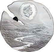 Cook Islands 2 Dollars Elizabeth II Estacado Meteorite 2019 Silk finish 2 DOLLARS ELIZABETH II COOK ISLANDS IRB 2019 1/2OZ TITANIUM SILVER .925 coin obverse Cook Islands 2 Dollars Elizabeth II Estacado Meteorite 2019 Silk finish 2 DOLLARS ELIZABETH II COOK ISLANDS IRB 2019 1/2OZ TITANIUM SILVER .925 coin obverse