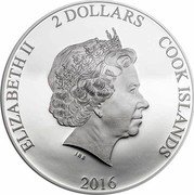Cook Islands 2 Dollars Elizabeth II The Great Tea Race. Piedfort 2016Â Proof ELIZABETH II 2 DOLLARS COOK ISLANDS IRB 2016 coin obverse Cook Islands 2 Dollars Elizabeth II The Great Tea Race. Piedfort 2016Â Proof ELIZABETH II 2 DOLLARS COOK ISLANDS IRB 2016 coin obverse