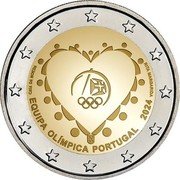 Portugal 2 Euro Games of the XXXIII Olympiad 2024 CASA DA MOEDA RITA MARGARIDA EQUIPA OLÍMPICA PORTUGAL 2024 coin obverse Portugal 2 Euro Games of the XXXIII Olympiad 2024 CASA DA MOEDA RITA MARGARIDA EQUIPA OLÍMPICA PORTUGAL 2024 coin obverse