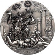 Cook Islands 20 Dollars Elizabeth II Atlas 2019  Antique Finish ATLAS coin reverse Cook Islands 20 Dollars Elizabeth II Atlas 2019  Antique Finish ATLAS coin reverse
