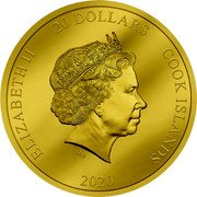 Cook Islands 20 Dollars Elizabeth II Kasuga-taisha 2020 Proof ELIZABETH II 20 DOLLARS COOK ISLANDS IRB 2020 coin obverse Cook Islands 20 Dollars Elizabeth II Kasuga-taisha 2020 Proof ELIZABETH II 20 DOLLARS COOK ISLANDS IRB 2020 coin obverse