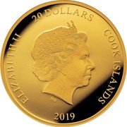 Cook Islands 20 Dollars Elizabeth II Kyuden and Empress Tree 2019  Proof ELIZABETH II 20 DOLLARS COOK ISLANDS IRB 2019 coin obverse Cook Islands 20 Dollars Elizabeth II Kyuden and Empress Tree 2019  Proof ELIZABETH II 20 DOLLARS COOK ISLANDS IRB 2019 coin obverse