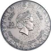 Cook Islands 20 Dollars Elizabeth II Little Red Riding Hood 2019  Antiqued FAIRY TALES 20 DOLLARS IRB ELIZABETH II COOK ISLANDS coin obverse Cook Islands 20 Dollars Elizabeth II Little Red Riding Hood 2019  Antiqued FAIRY TALES 20 DOLLARS IRB ELIZABETH II COOK ISLANDS coin obverse