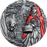 Cook Islands 20 Dollars Elizabeth II Little Red Riding Hood 2019  Antiqued 2019 coin reverse Cook Islands 20 Dollars Elizabeth II Little Red Riding Hood 2019  Antiqued 2019 coin reverse