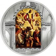 Cook Islands 20 Dollars Elizabeth II Resurrection of Jesus 2016Â Proof MASTERPIECES OF ART TINTORETTO 2016 coin reverse Cook Islands 20 Dollars Elizabeth II Resurrection of Jesus 2016Â Proof MASTERPIECES OF ART TINTORETTO 2016 coin reverse