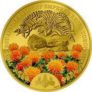 Cook Islands 20 Dollars Elizabeth II Safflower 2020 Proof THE FIRST ANNIVERSARY OF EMPEROR REIWA CORONATION .9999 coin reverse Cook Islands 20 Dollars Elizabeth II Safflower 2020 Proof THE FIRST ANNIVERSARY OF EMPEROR REIWA CORONATION .9999 coin reverse