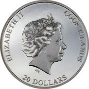 Cook Islands 20 Dollars Elizabeth II. Burst 2022 Proof ELIZABETH II COOK ISLANDS IRB 20 DOLLARS coin obverse Cook Islands 20 Dollars Elizabeth II. Burst 2022 Proof ELIZABETH II COOK ISLANDS IRB 20 DOLLARS coin obverse