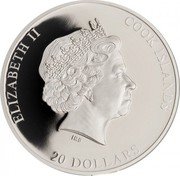 Cook Islands 20 Dollars Elizabeth II Starry Night 2015  Proof ELIZABETH II COOK ISLANDS IRB 20 DOLLARS coin obverse