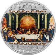 Cook Islands 20 Dollars Elizabeth II The Last Supper 2019  Proof TIZIANO VECELLIO 2019 MASTERPIECES OF ART coin reverse Cook Islands 20 Dollars Elizabeth II The Last Supper 2019  Proof TIZIANO VECELLIO 2019 MASTERPIECES OF ART coin reverse