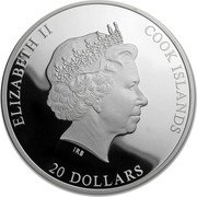 Cook Islands 20 Dollars Elizabeth II The Scream 2018  Proof ELIZABETH II COOK ISLANDS IRB 20 DOLLARS coin obverse Cook Islands 20 Dollars Elizabeth II The Scream 2018  Proof ELIZABETH II COOK ISLANDS IRB 20 DOLLARS coin obverse