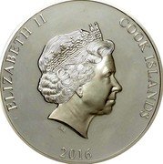 Cook Islands 25 Dollars (Elizabeth II Year of the Monkey) ELIZABETH II COOK ISLANDS IRB 2016 coin obverse Cook Islands 25 Dollars (Elizabeth II Year of the Monkey) ELIZABETH II COOK ISLANDS IRB 2016 coin obverse