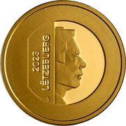 Luxembourg 25 Euro (25 years of Central Bank of Luxembourg) LËTZEBUERG GC 2023 coin obverse Luxembourg 25 Euro (25 years of Central Bank of Luxembourg) LËTZEBUERG GC 2023 coin obverse