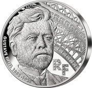 France 25 Euro (Gustave Eiffel. Centenary of His Death. NFC Chip) GUSTAVE EIFFEL 1832 - 1923 RF coin obverse