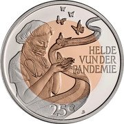 Luxembourg 25 Euro Heroes of the Pandemic 2023  Proof HELDE VUNDER PANDEMIE 25 € coin reverse Luxembourg 25 Euro Heroes of the Pandemic 2023  Proof HELDE VUNDER PANDEMIE 25 € coin reverse