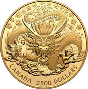 Canada 2500 Dollars Year of the Dragon 2024 Proof 2500 DOLLARS AC CANADA 龍 coin reverse Canada 2500 Dollars Year of the Dragon 2024 Proof 2500 DOLLARS AC CANADA 龍 coin reverse