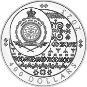 Niue 400 Dollars Charles III Golden Eagle 2023 CM Proof PUBLIC SEAL OF NIUE ATUA NIUE TUKULAGI 400 DOLLARS 2023 coin obverse Niue 400 Dollars Charles III Golden Eagle 2023 CM Proof PUBLIC SEAL OF NIUE ATUA NIUE TUKULAGI 400 DOLLARS 2023 coin obverse