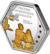 Cook Islands 5 Dollars (Adam and Eva) BIBLICAL SCENES THE TREE OF KNOWLEDGE ADAM & EVE 2016 coin reverse Cook Islands 5 Dollars (Adam and Eva) BIBLICAL SCENES THE TREE OF KNOWLEDGE ADAM & EVE 2016 coin reverse