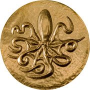 Cook Islands 5 Dollars Elizabeth II Octopus Syracuse 2022  Silk Finish  coin reverse Cook Islands 5 Dollars Elizabeth II Octopus Syracuse 2022  Silk Finish  coin reverse
