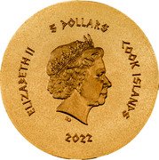 Cook Islands 5 Dollars Elizabeth II Philip II of Macedon 2022  Silk Finish ELIZABETH II 5 DOLLARS COOK ISLANDS IRB 2022 coin obverse Cook Islands 5 Dollars Elizabeth II Philip II of Macedon 2022  Silk Finish ELIZABETH II 5 DOLLARS COOK ISLANDS IRB 2022 coin obverse