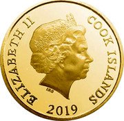 Cook Islands Five Dollars Elizabeth II Phoenix 2019  Proof ELIZABETH II COOK ISLANDS IRB 2019 coin obverse Cook Islands Five Dollars Elizabeth II Phoenix 2019  Proof ELIZABETH II COOK ISLANDS IRB 2019 coin obverse
